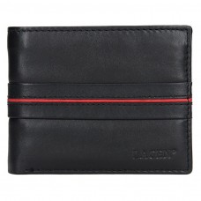 Lagen pánská peněženka kožená 3905 - černá/červená - BLK/RED