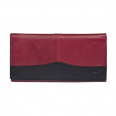 Lagen dámská peněženka kožená PWL-367-červená, černý lem - RED/BLK