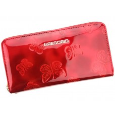 Gregorio luxusní červená dámská kožená peněženka v dárkové krabičce BT-119
