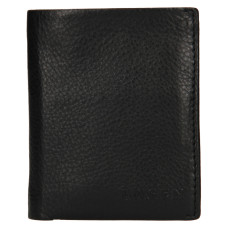 Lagen pánská slim peněženka kožená 50620 - černá/modrá - BLK/CELESTI