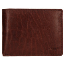 Lagen pánská peněženka kožená V-73 - hnědá - BRN