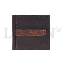 Lagen pánská peněženka kožená PL-106-tmavě hnědá - D.BRN