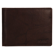 Lagen pánská peněženka kožená V-76-tmavě hnědá - D.BRN