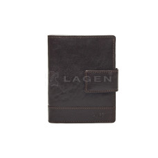 Lagen pánská peněženka kožená V-27/T-tmavě hnědá - DBR