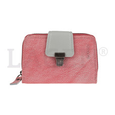 Lagen dámská peněženka kožená - 4495-růžová/světle šedá - lipstick/silver