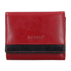 Lagen dámská peněženka kožená BLC/160231 - červená/černá - RED/BLK