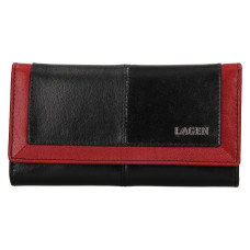 Lagen dámská peněženka kožená BLC/4228 - černá/červená - BLK/RED