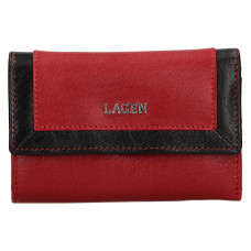Lagen dámská peněženka kožená BLC/4390 - červená/černá - RED/BLK
