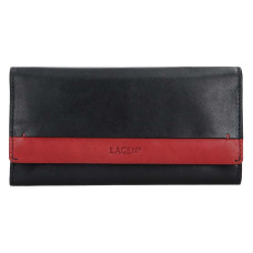 Lagen dámská peněženka kožená 50400 - černá/červená - BLK/CARDINAL