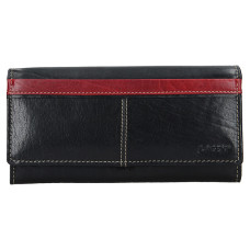 Lagen dámská peněženka kožená 7546/T - černá/červená - BLK/RED
