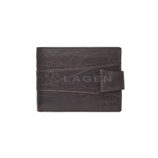 Lagen pánská peněženka kožená V-98/T-tmavě hnědá-DBRN