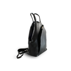 Černý kožený batůžek 311-1184-60