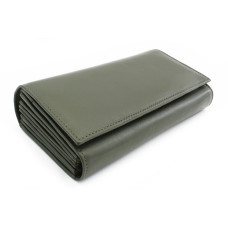 Tmavě zelená kožená číšnická peněženka s kapsami na kreditní karty 515-2401C-57