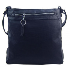 TESSRA Velká tmavě modrá crossbody dámská kabelka D5580