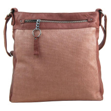 TESSRA Velká starorůžová crossbody dámská kabelka D5580