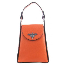 Menší dámská kabelka crossbody / do ruky oranžová