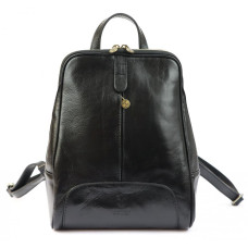 Kožený černý dámský batoh Florence