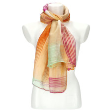 Letní dámský barevný šátek 184x70 cm oranžová