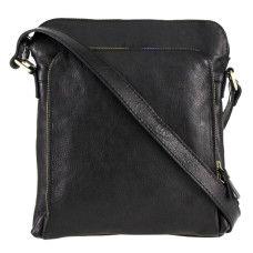 Kožená kvalitní pánská crossbody taška NICO 24x27x8 cm černá