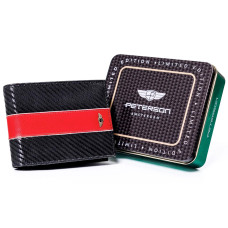 Pánská peněženka Peterson PTN 304 MOTO3 černá, červená